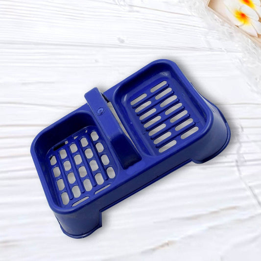 2in1 Plastic Soap Case / Soap Dish / Soap Stand, 2 Section Plastic Soap Case Soap Holder Soap Dish For Bathroom Kitchen Sink (1 Pc / Multicolor ) - infinityexculsivestore.com
