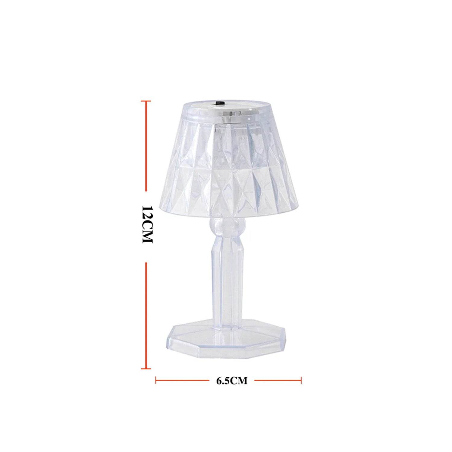 2in1 Transparent Mini Crystal Table Lamp with Reflection Light - infinityexculsivestore.com