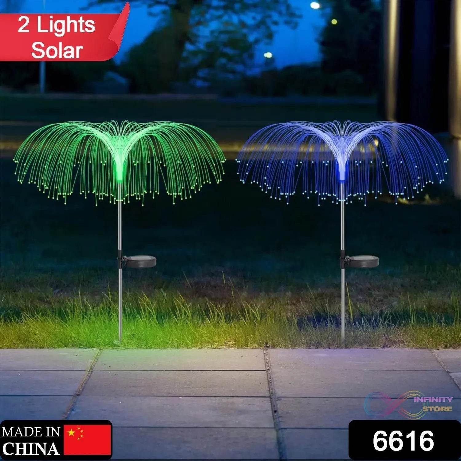 2pcs Garden Solar Outdoor Lights Decorative , 7 Colors Changing RGB Light Waterproof Flower Jellyfish Firework Decor for Garden Patio Landscape Pathway Yard Holiday Decor - infinityexculsivestore.com