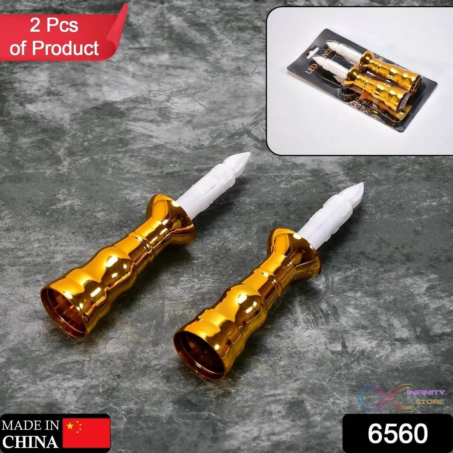 2pcs LED Candle Light Candles Flameless Lamp Indoor Window Decoration Wedding Party Decor Light - infinityexculsivestore.com