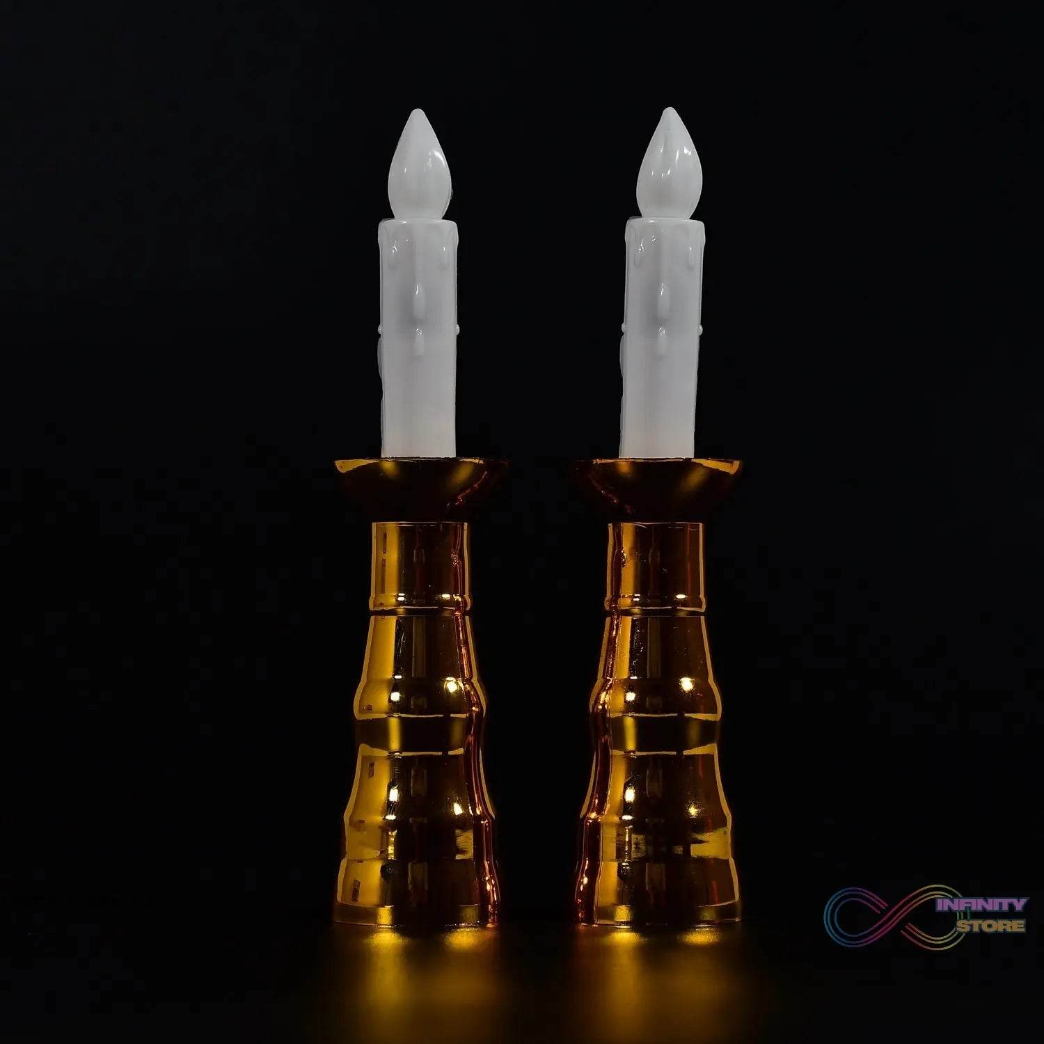 2pcs LED Candle Light Candles Flameless Lamp Indoor Window Decoration Wedding Party Decor Light - infinityexculsivestore.com