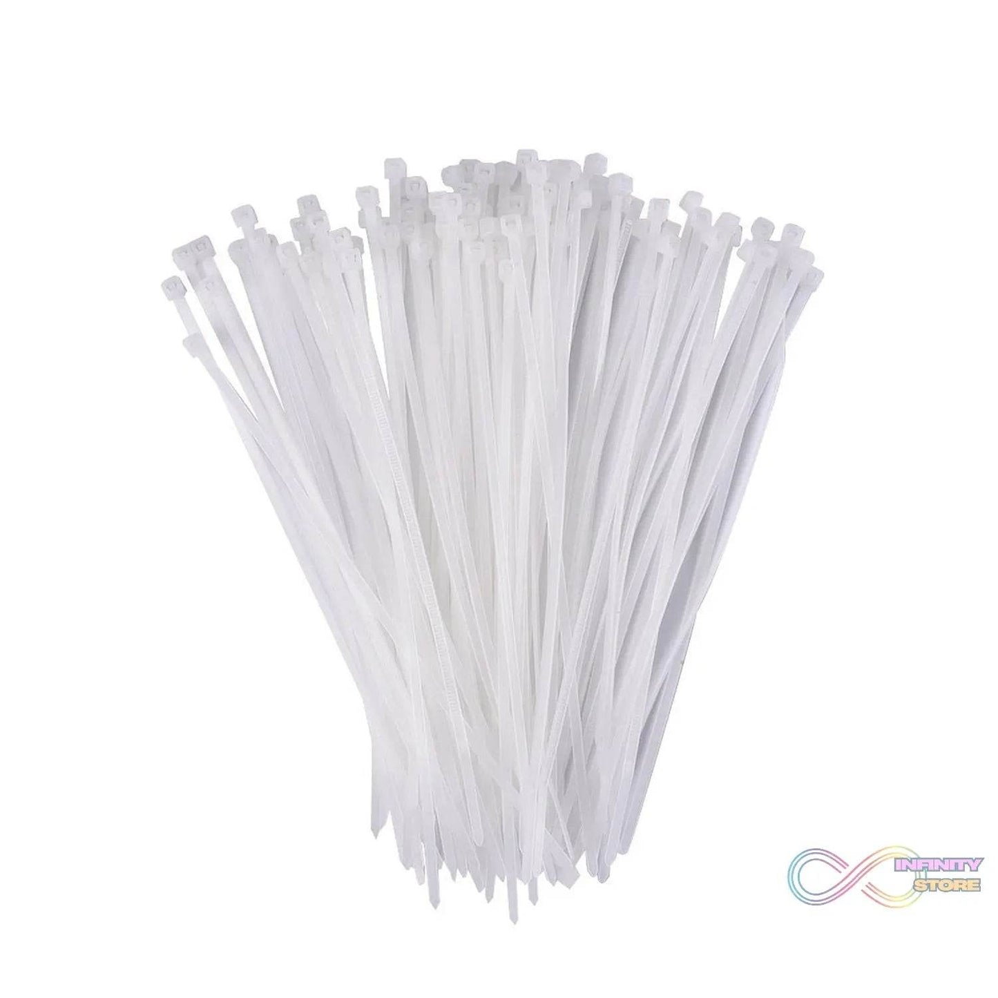 3.2x200 MM Nylon Self Locking Cable Ties, Heavy Duty Strong Zip Wire Tie. Pack of 100 - Black. - infinityexculsivestore.com