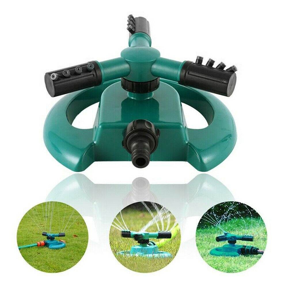 3 Arm 360° Sector Rotating Water Sprinkler Garden Pipe Hose Irrigation Yard - infinityexculsivestore.com