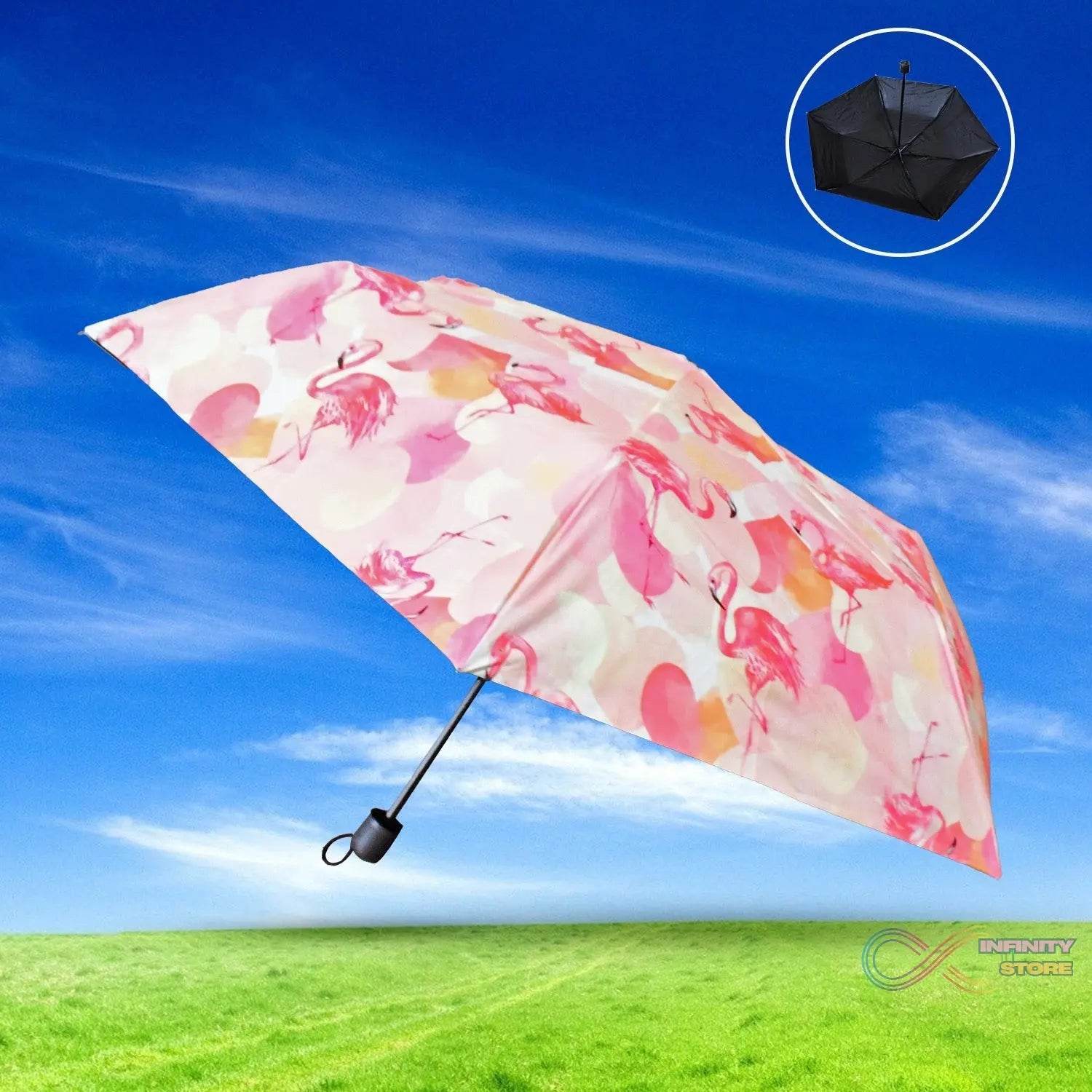 3 - Fold Sun & Rain Protective Foldable Umbrella (1 Pc) - infinityexculsivestore.com