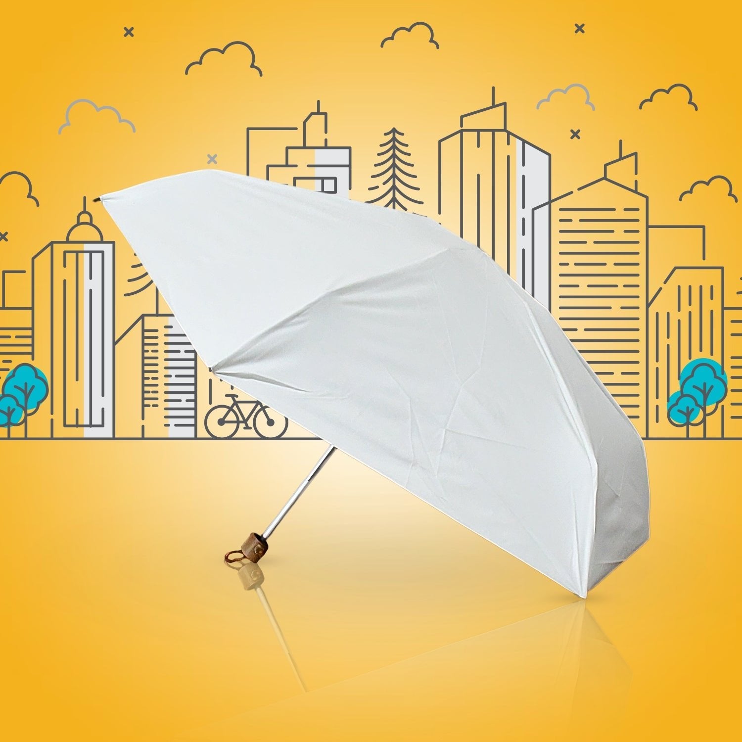3 - Fold Sun & Rain Protective Solid Foldable Umbrella, (1 Pc) - infinityexculsivestore.com