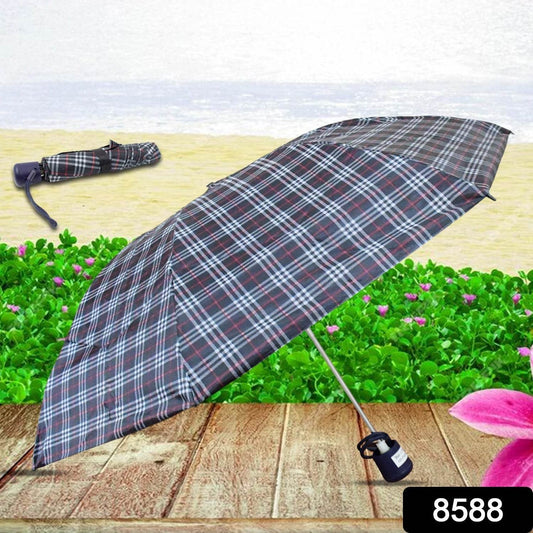 3-Fold Sun & Rain Protective Solid Foldable Umbrella, (1 Pc) - infinityexculsivestore.com