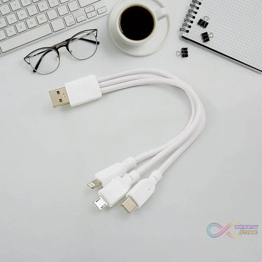 3 In 1 Charging Cable Fast Charging Cord USB Cable 3.5 Amp (1 Pc) - infinityexculsivestore.com