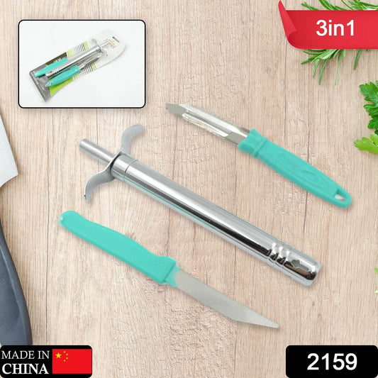 3 In 1 Kitchen Combo - Kitchen Lighter, Stainless Steel Knife and Peeler - infinityexculsivestore.com