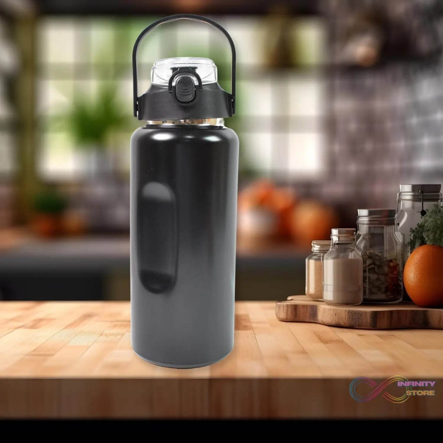 3 In 1 Stainless Steel Insulated Water Bottle, Double Wall Vacuum (3 Pcs Set / Different Size) - infinityexculsivestore.com