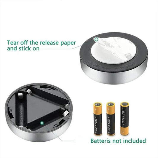 3 LED CORDLESS STICK TAP WARDROBE TOUCH LIGHT LAMP (1 Pc) - infinityexculsivestore.com
