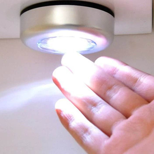 3 LED CORDLESS STICK TAP WARDROBE TOUCH LIGHT LAMP (1 Pc) - infinityexculsivestore.com