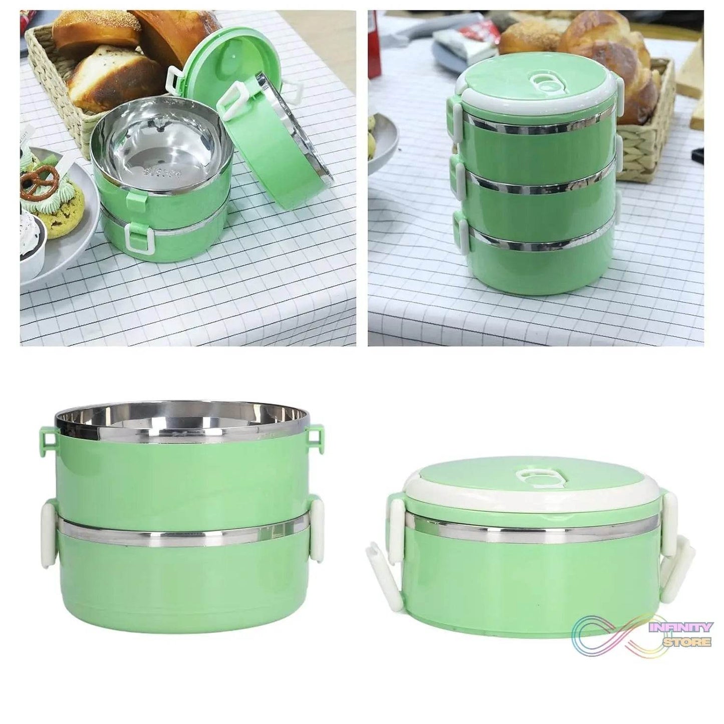 3 Layer Doraemon Lunch Box Tiffin High Quality Steel Lunch Box 3 Layer Tiffin For School ,Office & Traveling Use - infinityexculsivestore.com