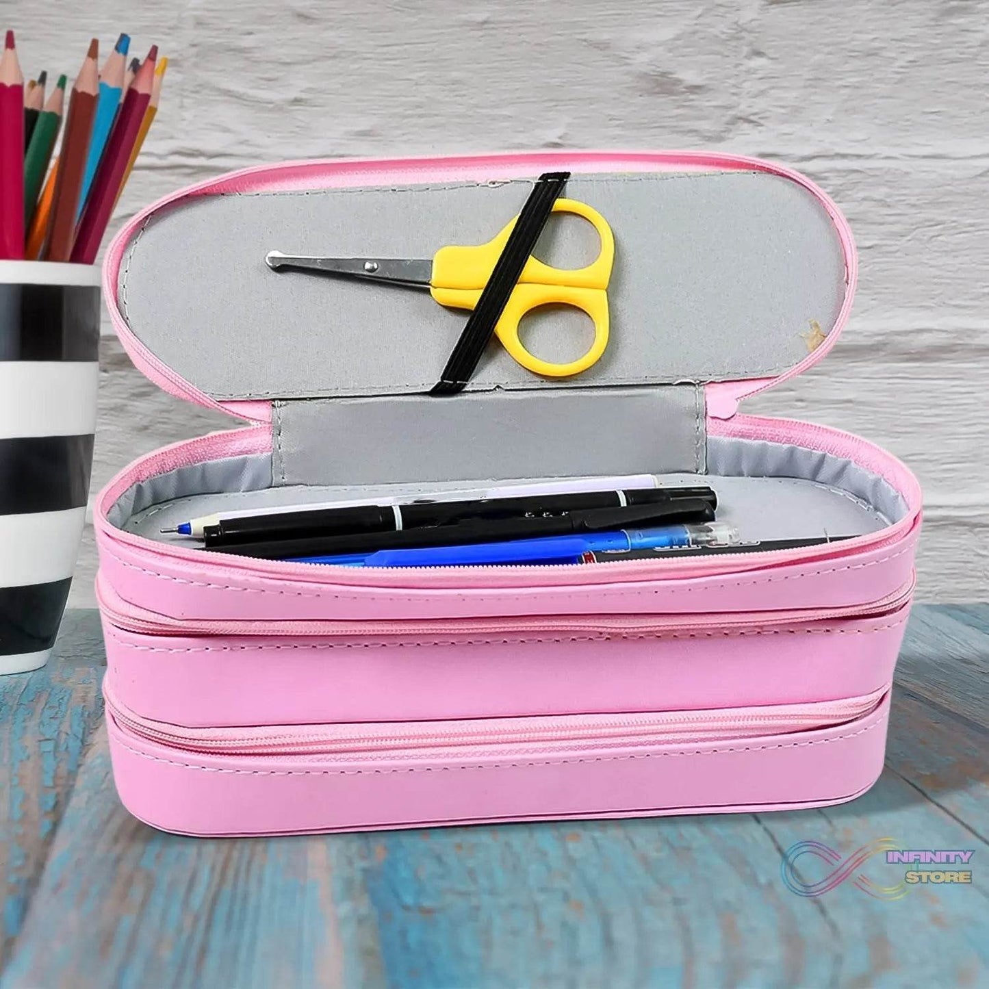 3 Layer Large Capacity With Multi - Functional Pencil Case (1 Pc) - infinityexculsivestore.com
