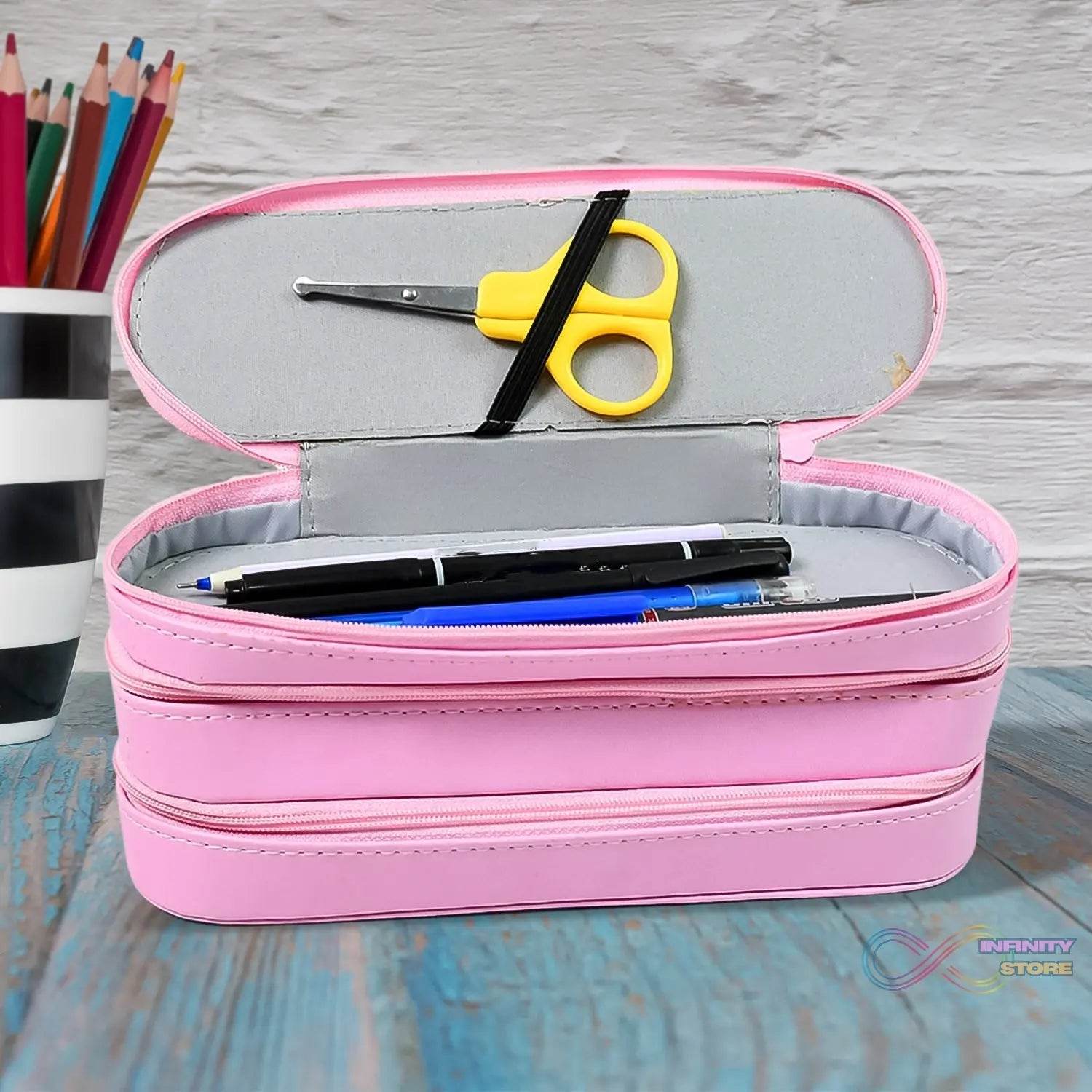 3 Layer Large Capacity With Multi - Functional Pencil Case (1 Pc) - infinityexculsivestore.com