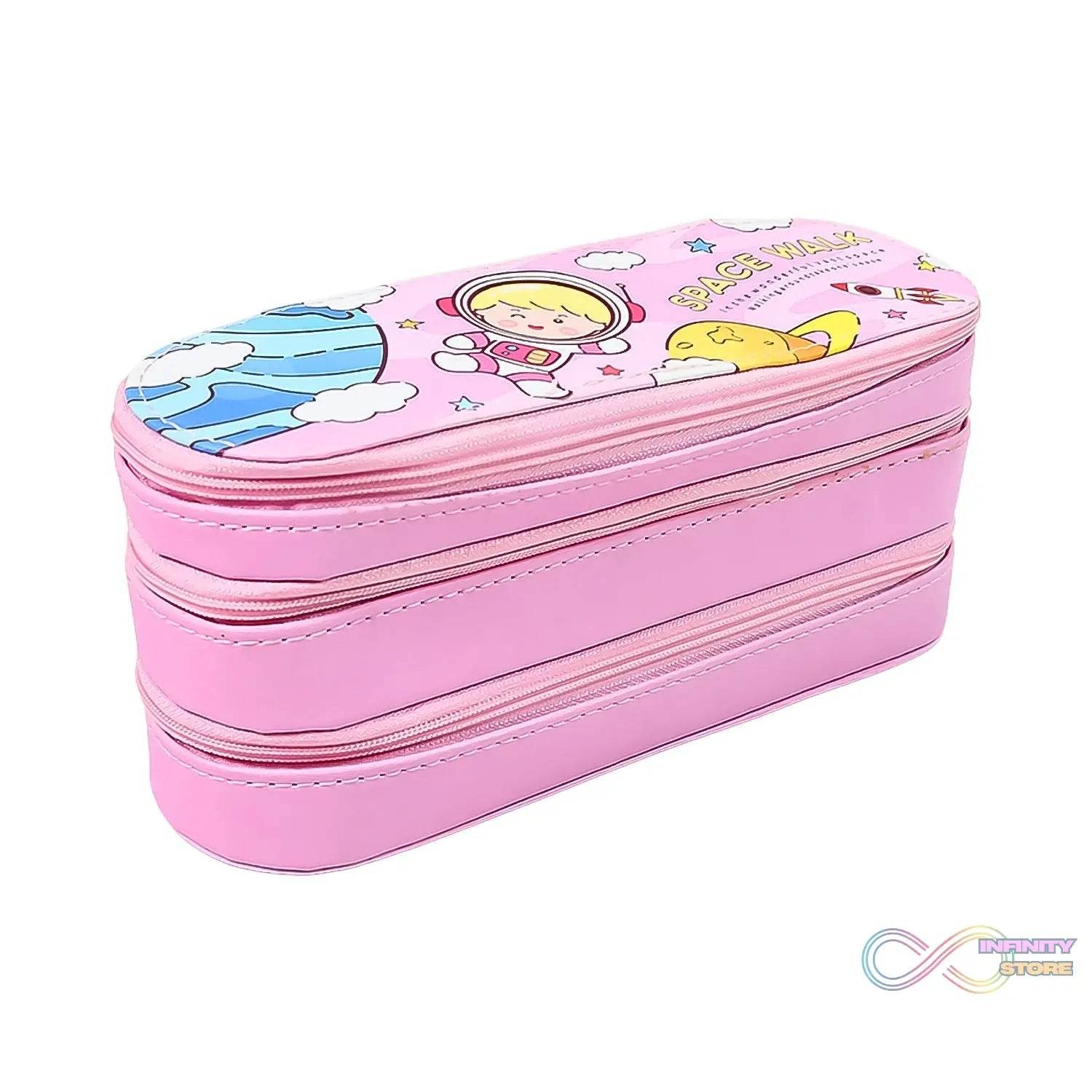 3 Layer Large Capacity With Multi - Functional Pencil Case (1 Pc) - infinityexculsivestore.com