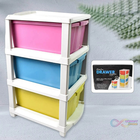 3 Layer Plastic Drawer Storage Organizer (1 Pc) - infinityexculsivestore.com