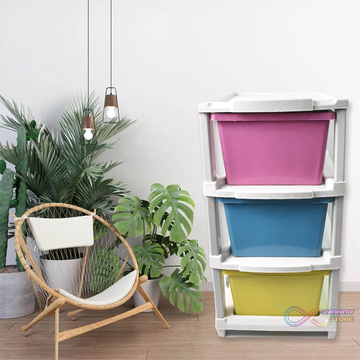 3 Layer Plastic Drawer Storage Organizer (1 Pc) - infinityexculsivestore.com