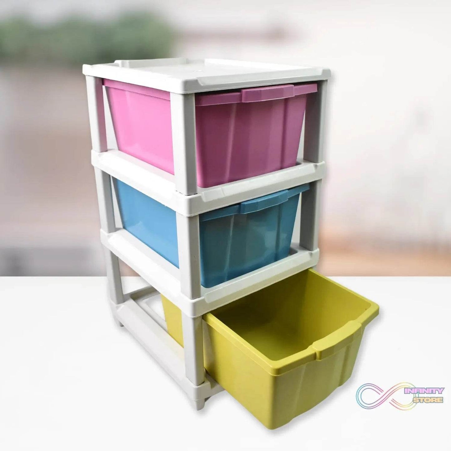 3 Layer Plastic Drawer Storage Organizer (1 Pc) - infinityexculsivestore.com