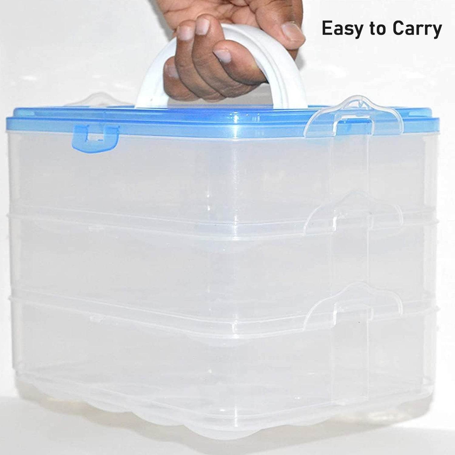 3-Layer Plastic Refrigerator Egg Storage Box (36 Grid) - infinityexculsivestore.com