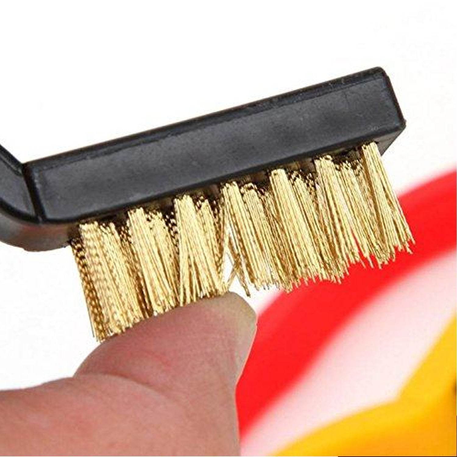 '-3 Pc Mini Wire Brush Set (Brass, Nylon, Stainless Steel Bristles) - infinityexculsivestore.com