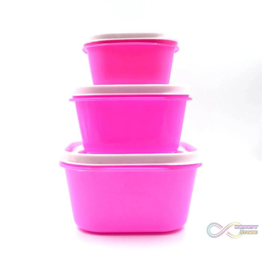 3 Pc Multi-Purpose Container used in all kinds of household and official purposes for storing food and stuffs etc. - infinityexculsivestore.com