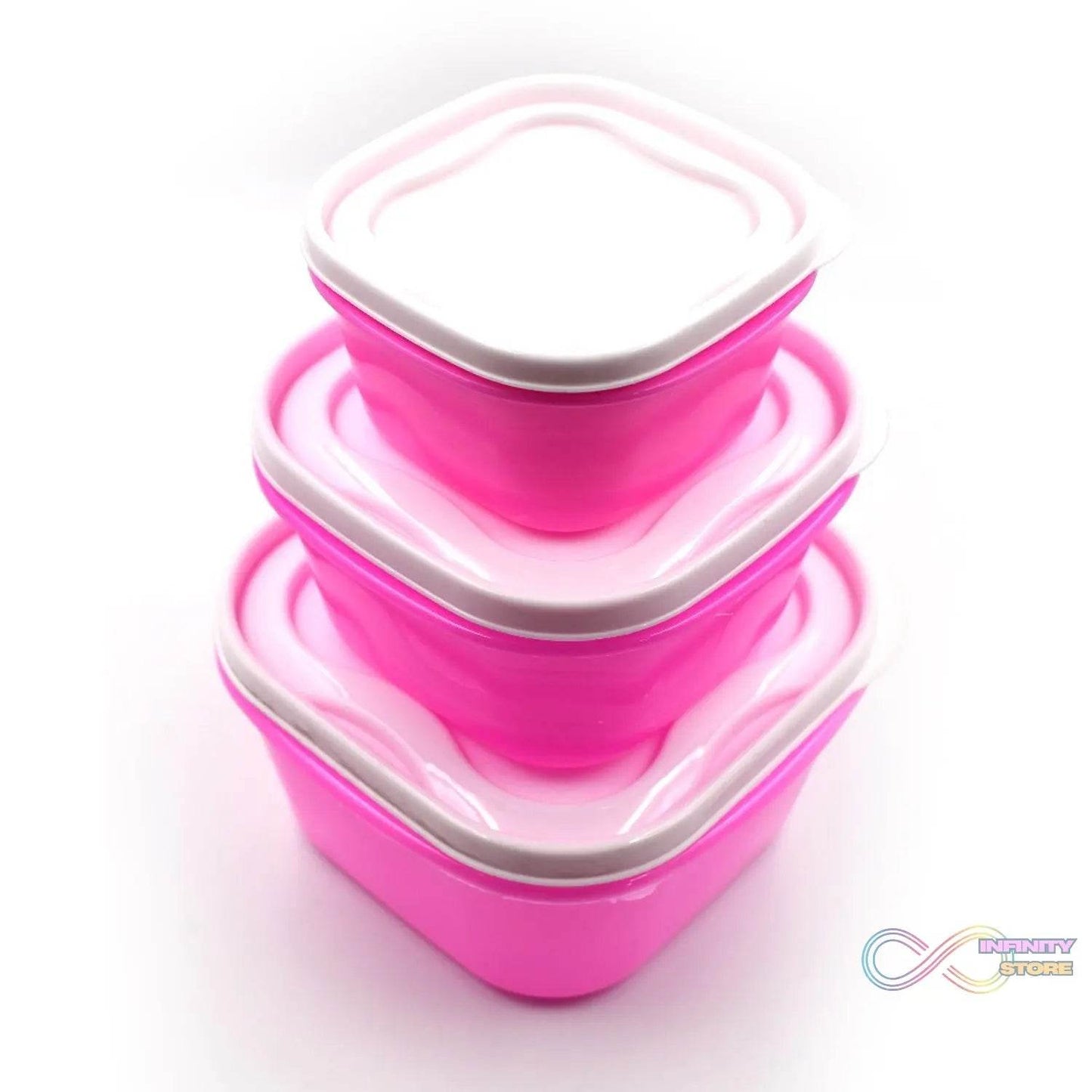 3 Pc Multi-Purpose Container used in all kinds of household and official purposes for storing food and stuffs etc. - infinityexculsivestore.com