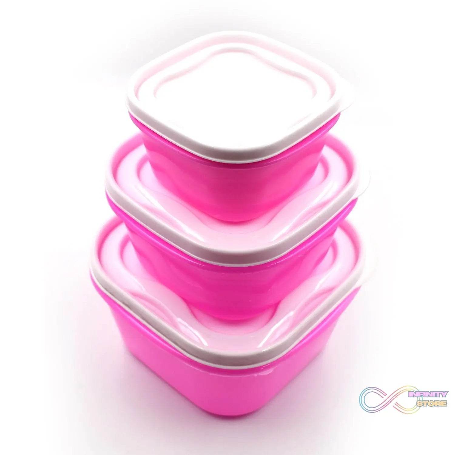 3 Pc Multi-Purpose Container used in all kinds of household and official purposes for storing food and stuffs etc. - infinityexculsivestore.com