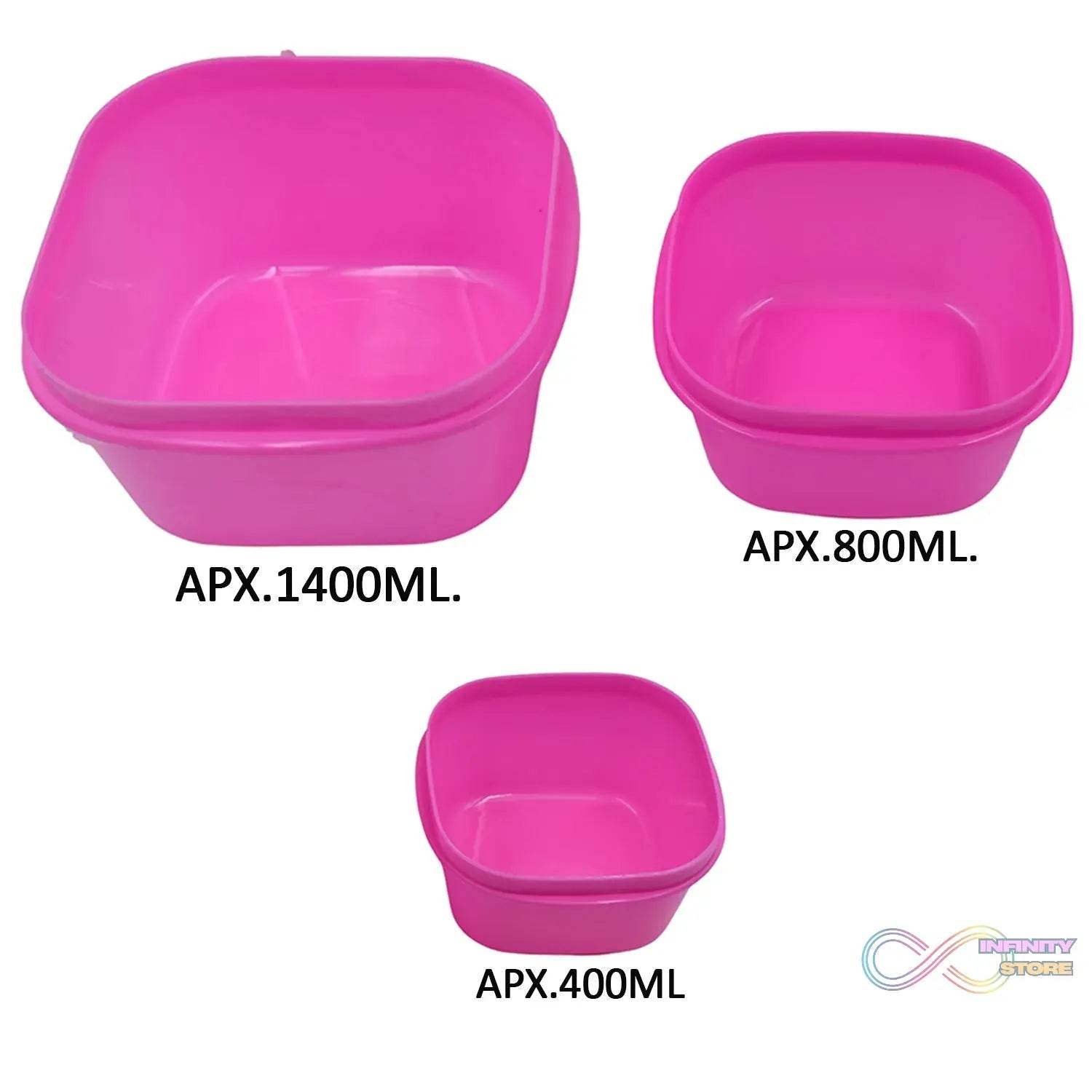 3 Pc Multi-Purpose Container used in all kinds of household and official purposes for storing food and stuffs etc. - infinityexculsivestore.com