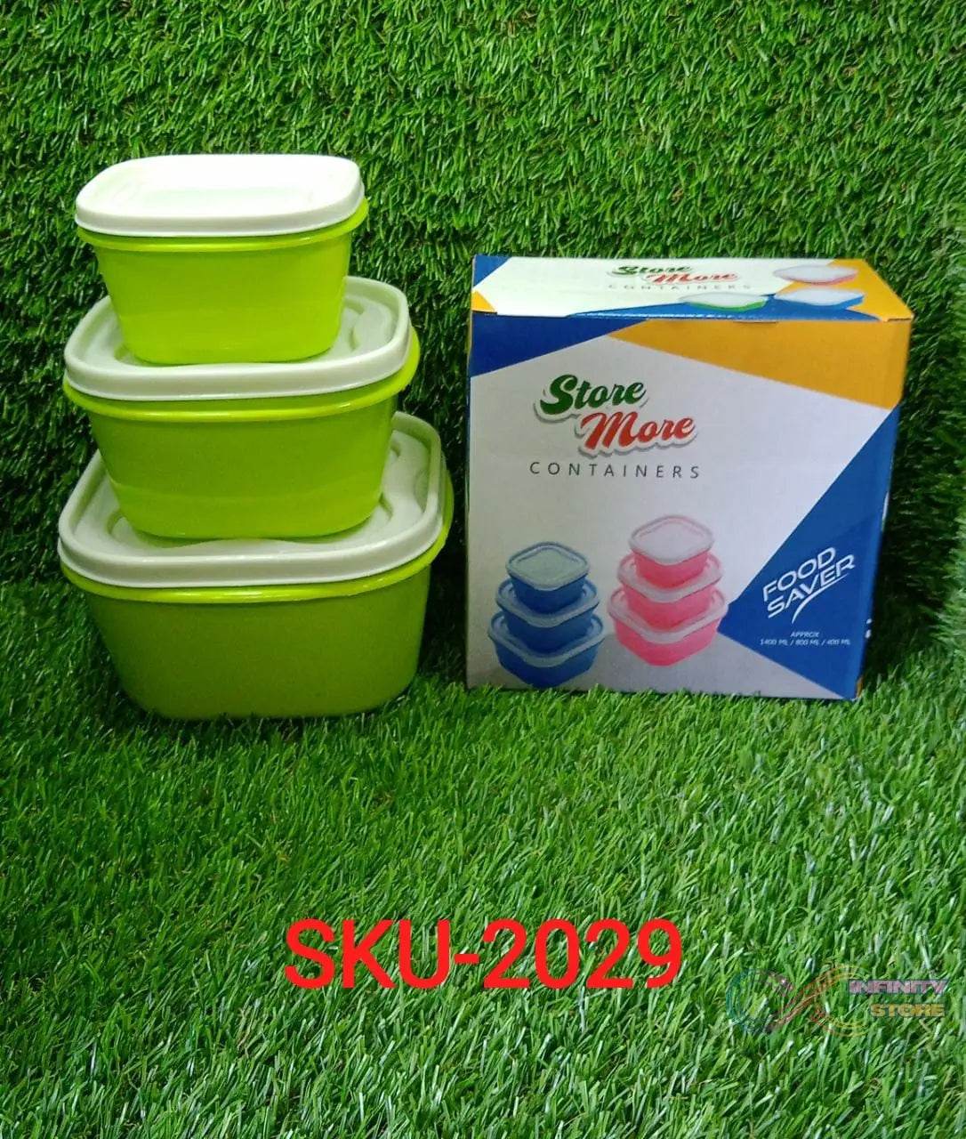 3 Pc Multi-Purpose Container used in all kinds of household and official purposes for storing food and stuffs etc. - infinityexculsivestore.com