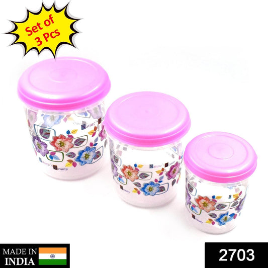 3 Pc Storage Container used in all kinds of places including household and offices for storing stuffs and items etc. - infinityexculsivestore.com
