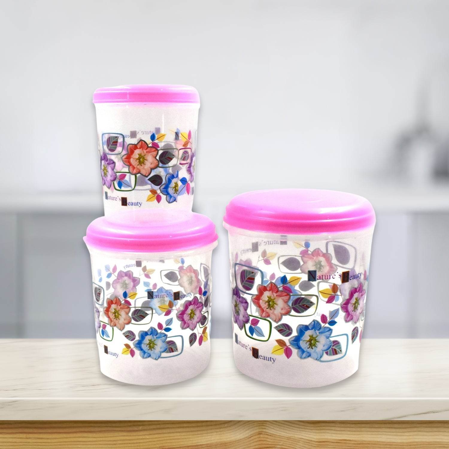 3 Pc Storage Container used in all kinds of places including household and offices for storing stuffs and items etc. - infinityexculsivestore.com