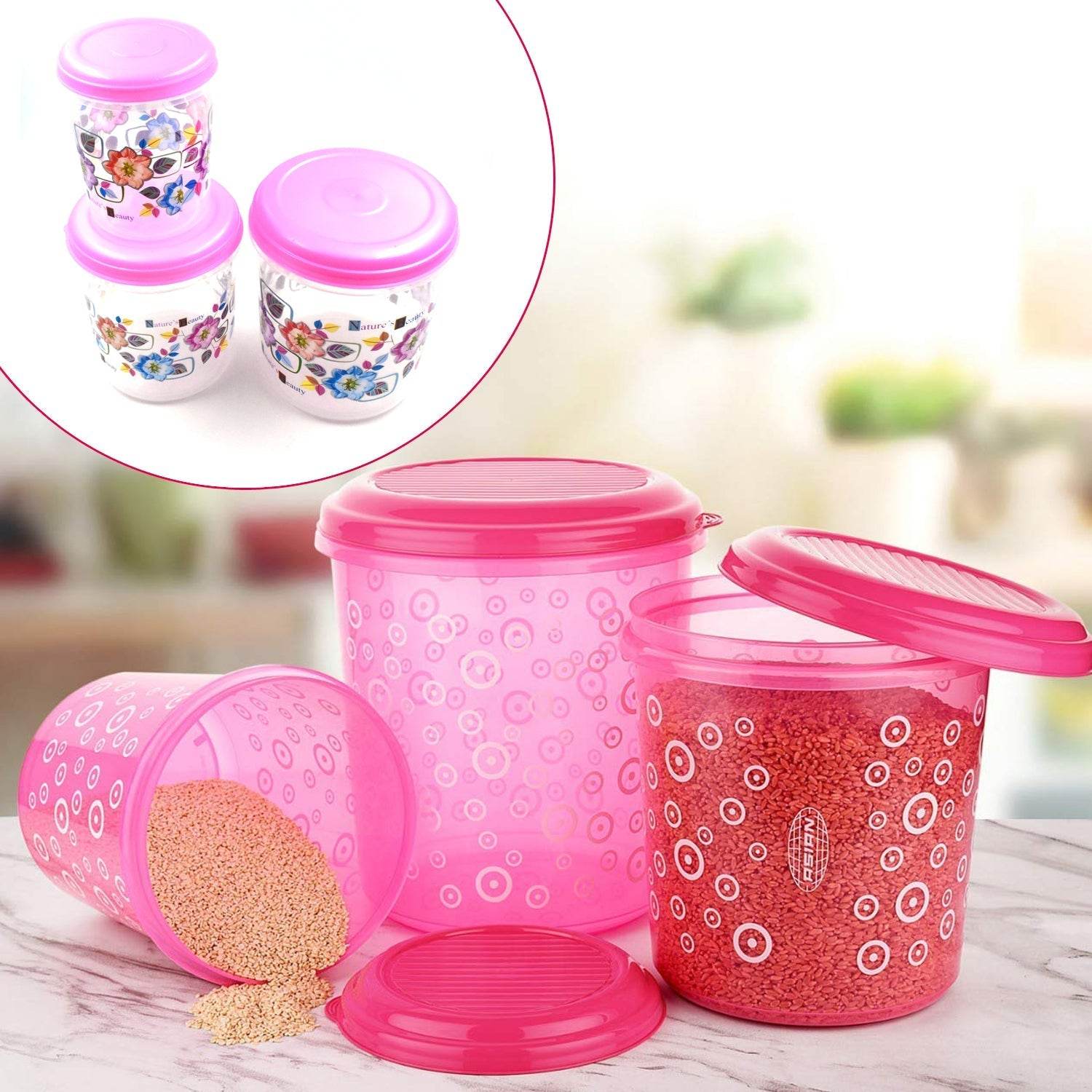 3 Pc Storage Container used in all kinds of places including household and offices for storing stuffs and items etc. - infinityexculsivestore.com