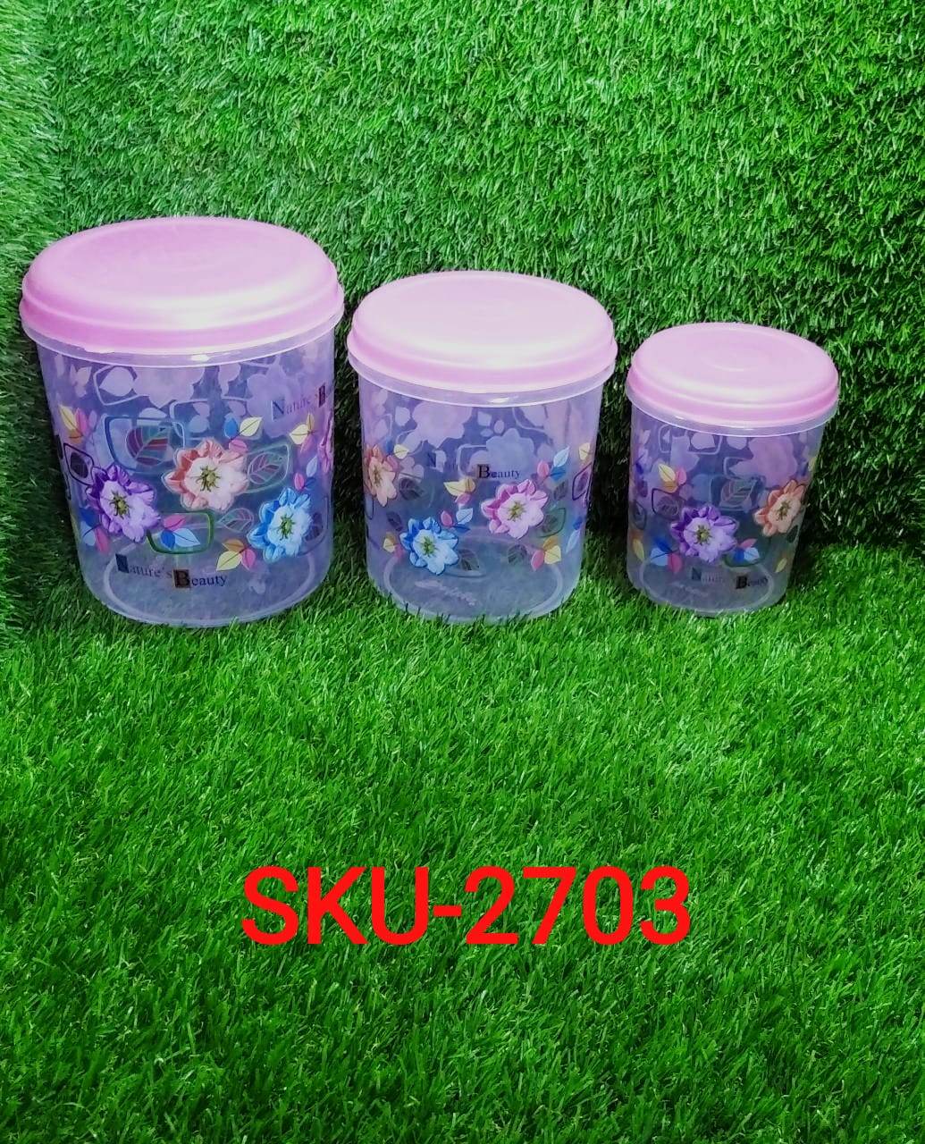3 Pc Storage Container used in all kinds of places including household and offices for storing stuffs and items etc. - infinityexculsivestore.com
