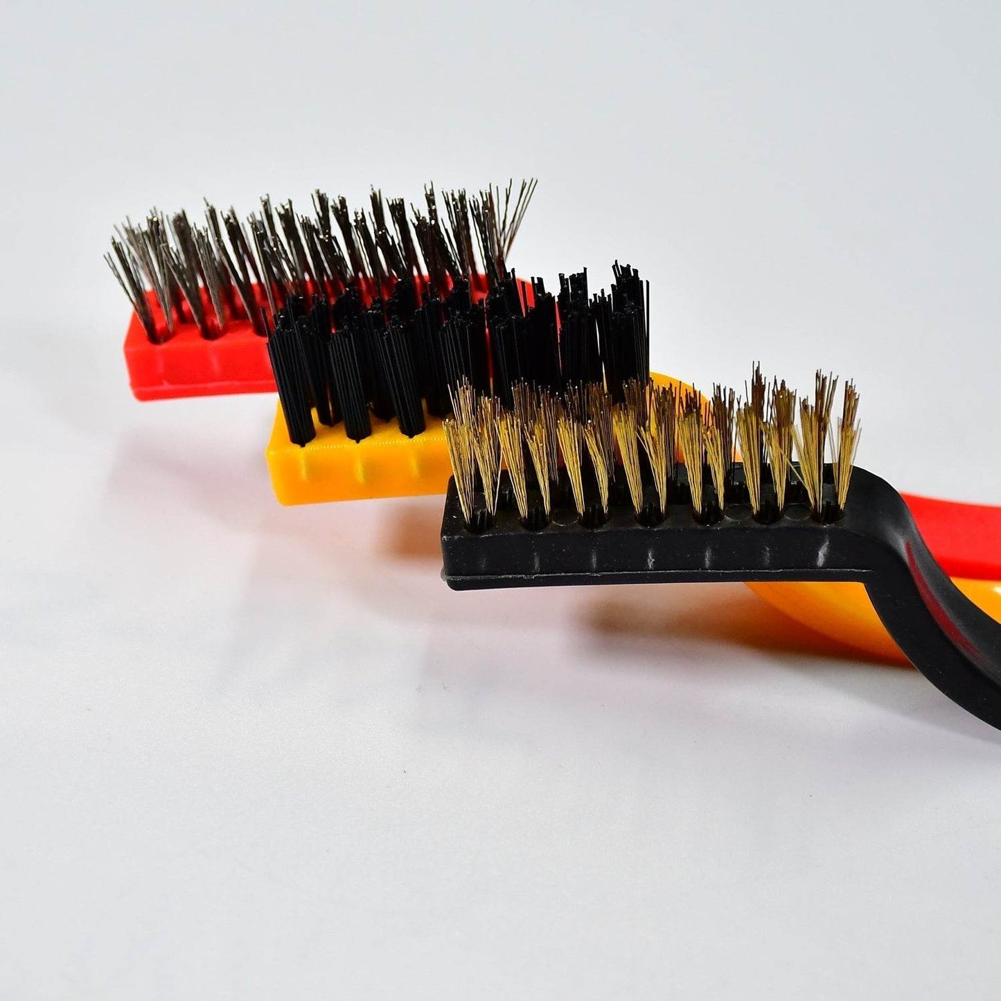 3-Piece Mini Wire Brush Set: Tackle Tough Cleaning Jobs (Multi-Material) - infinityexculsivestore.com