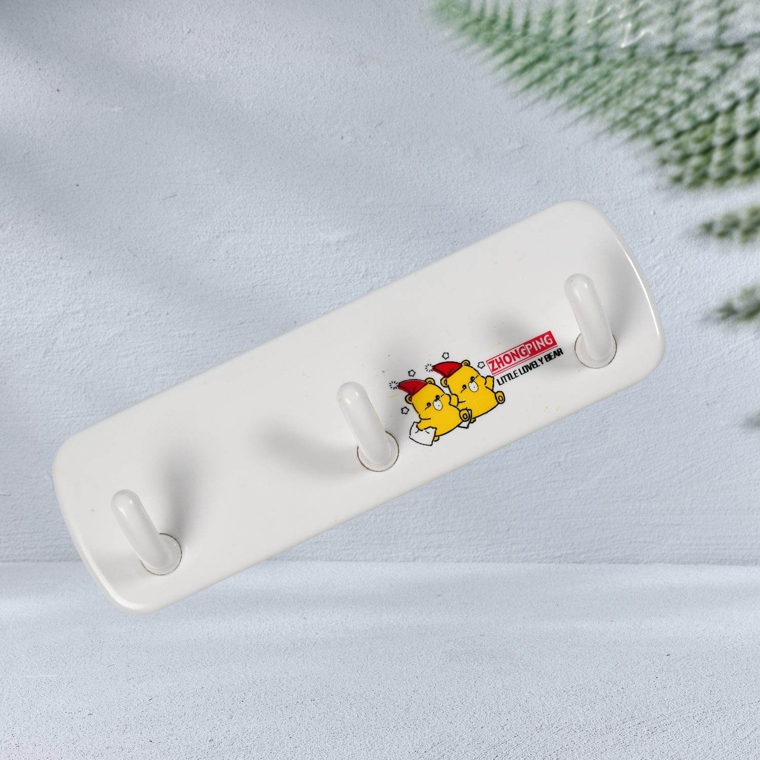 3 Pin Plastic Cloth hanger, Wall Door Hooks Rail for Hanging Clothes. - infinityexculsivestore.com