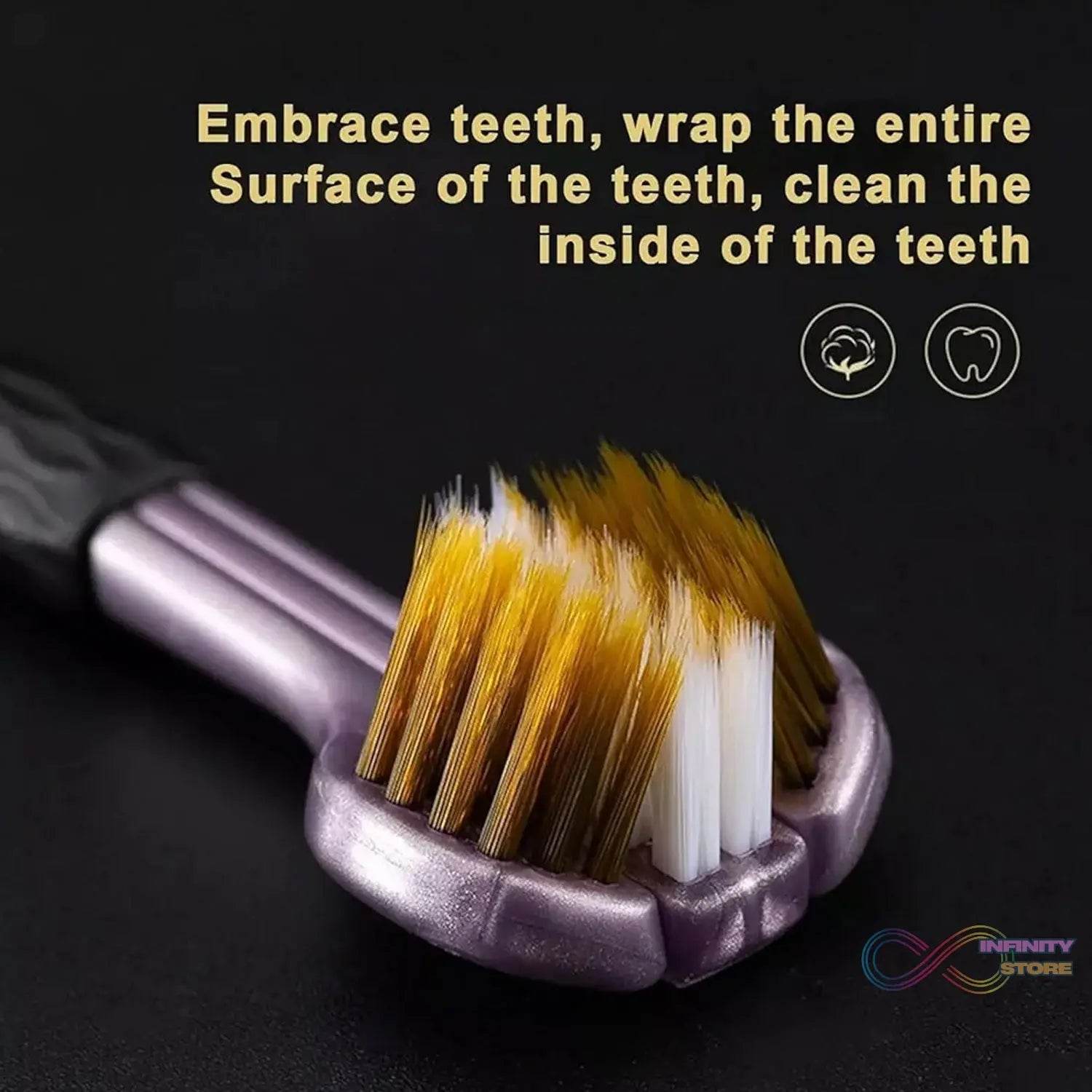 3 Sided Toothbrush, Soft Bristle Toothbrush (2 Pc Set) - infinityexculsivestore.com