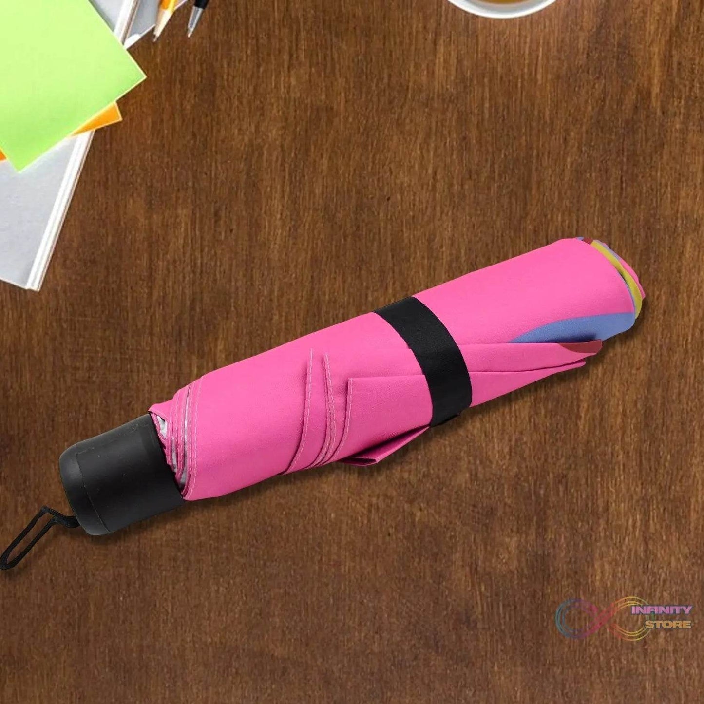 3 - Fold Sun & Rain Protective Foldable Umbrella (1 Pc) - infinityexculsivestore.com