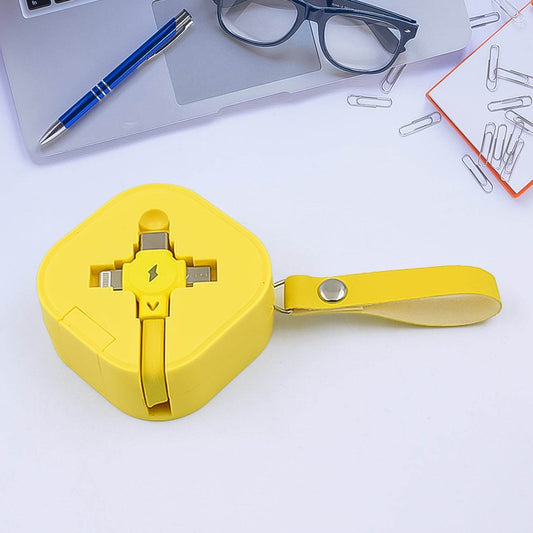 3 in 1 Charger Cable, Retractable Type, Compatible with Smartphones (1 Pc) - infinityexculsivestore.com