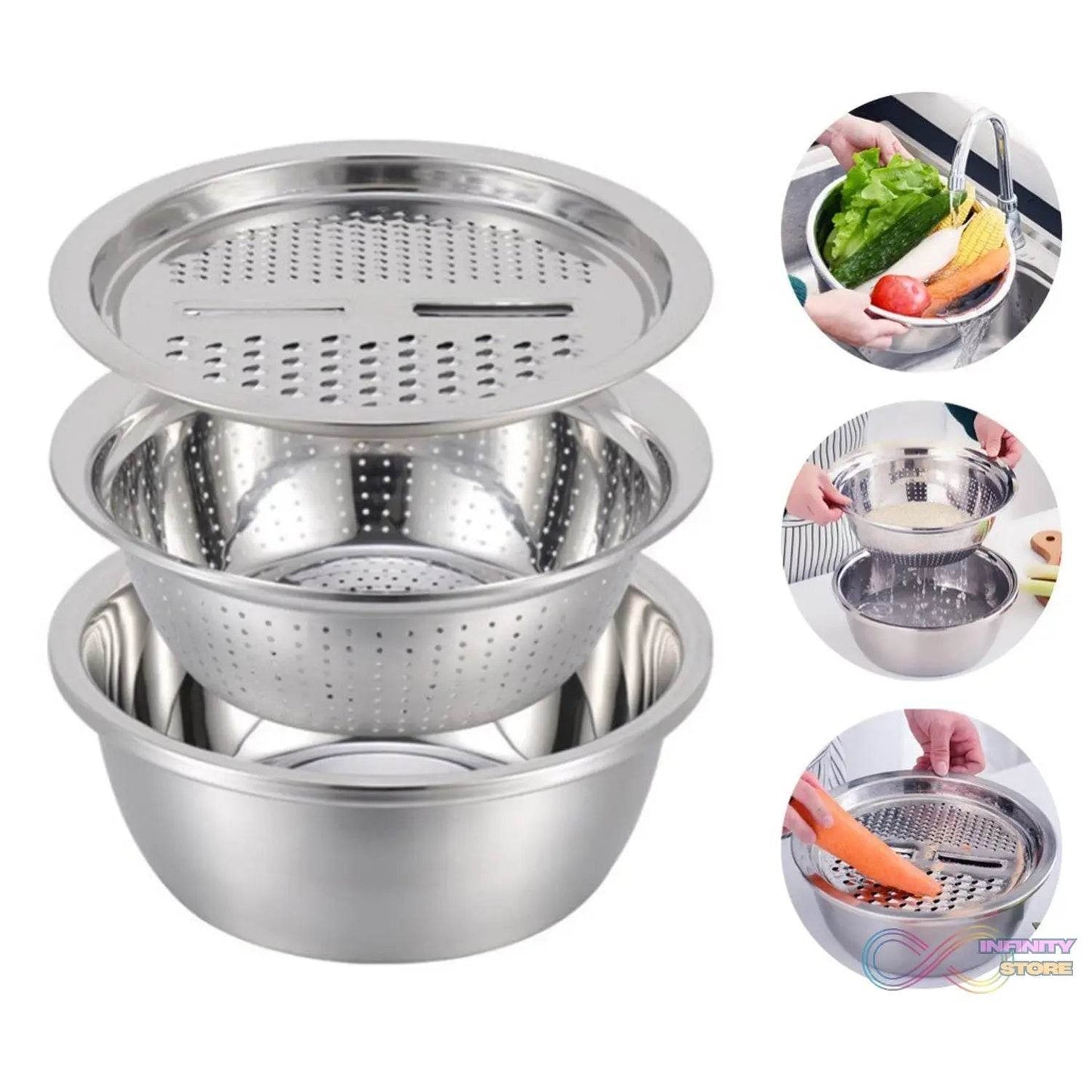 3 in 1 Kitchen Multipurpose Julienne Grater Salad Maker - infinityexculsivestore.com