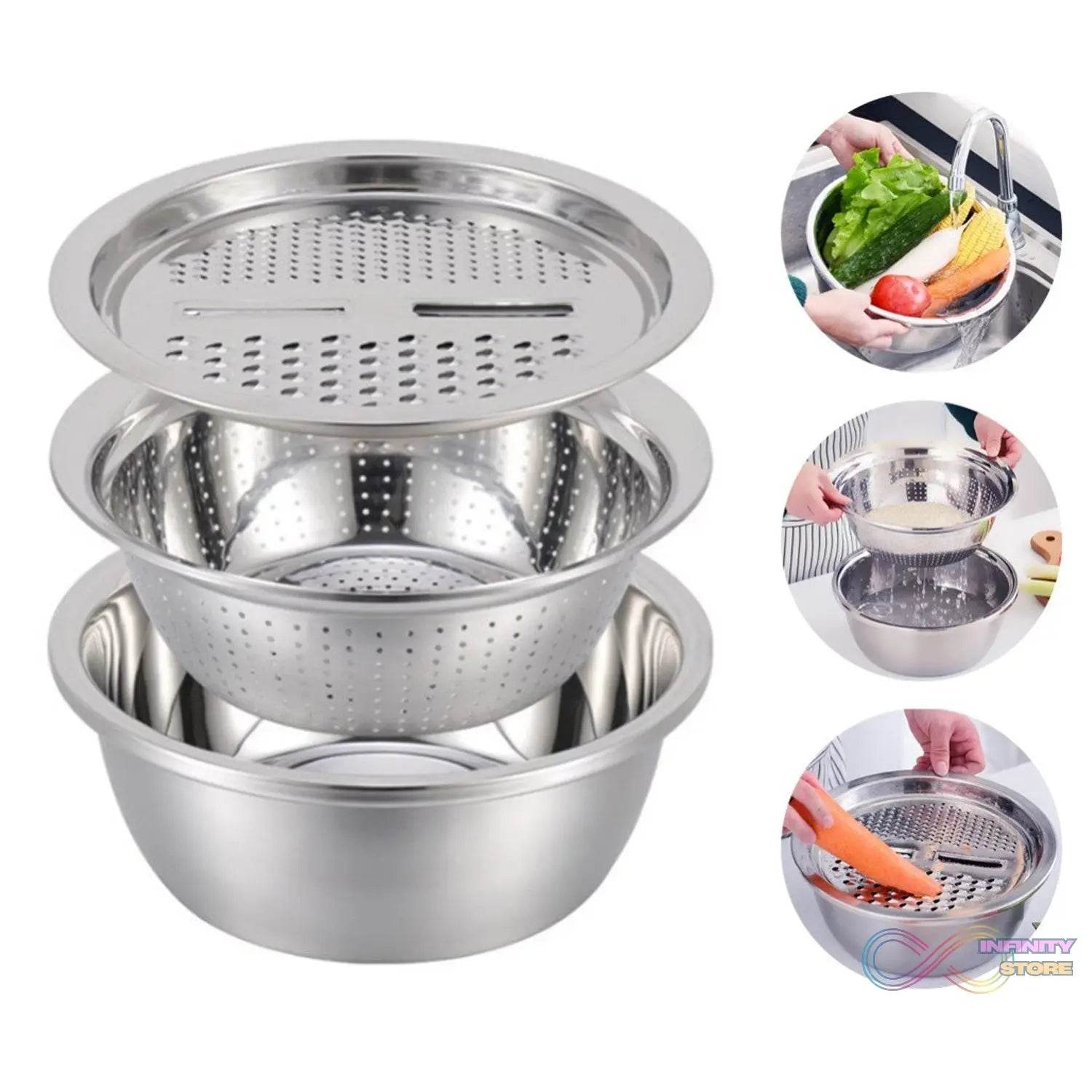 3 in 1 Kitchen Multipurpose Julienne Grater Salad Maker - infinityexculsivestore.com