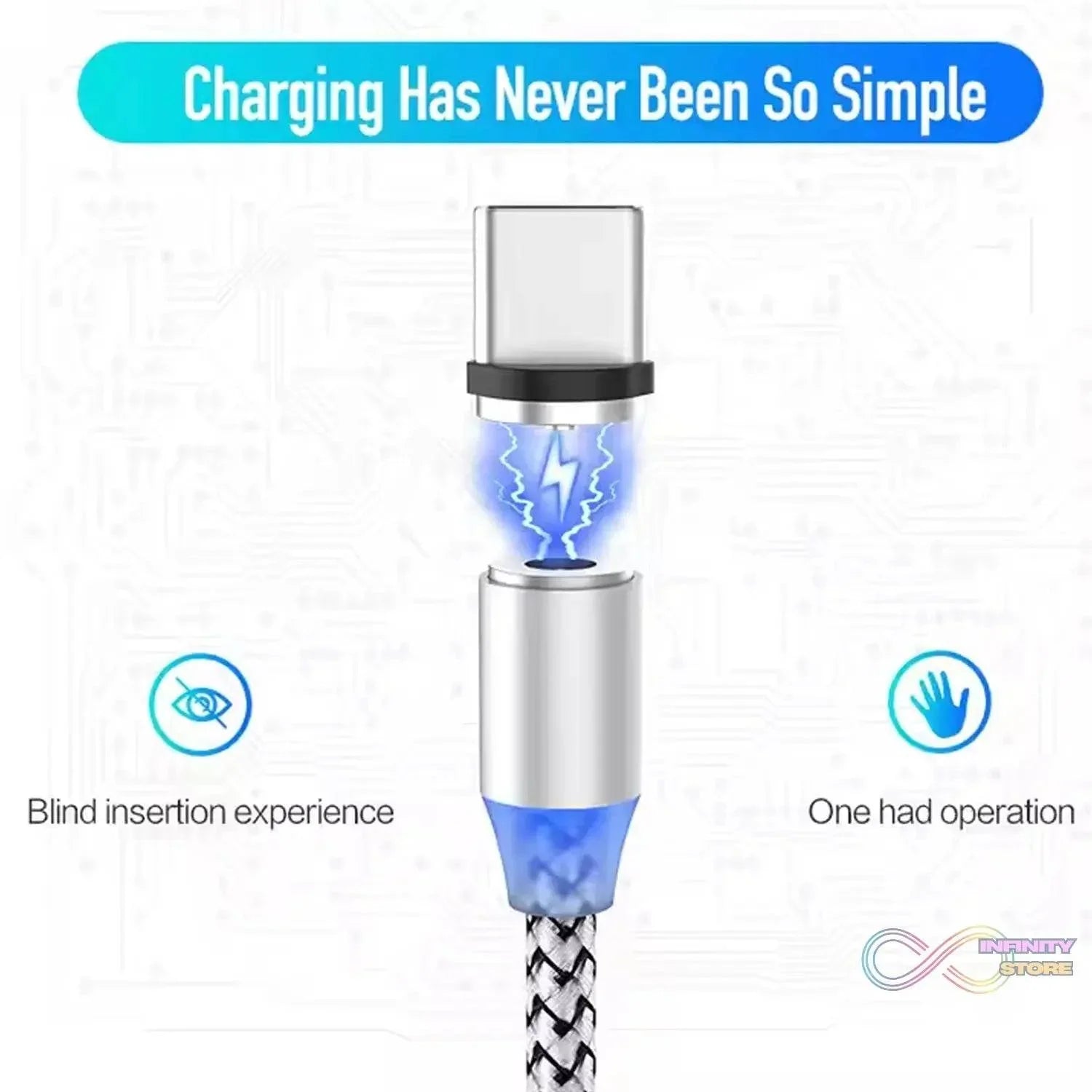 3 in 1 Magnetic Multi Charging Cable (1 Pc) - infinityexculsivestore.com