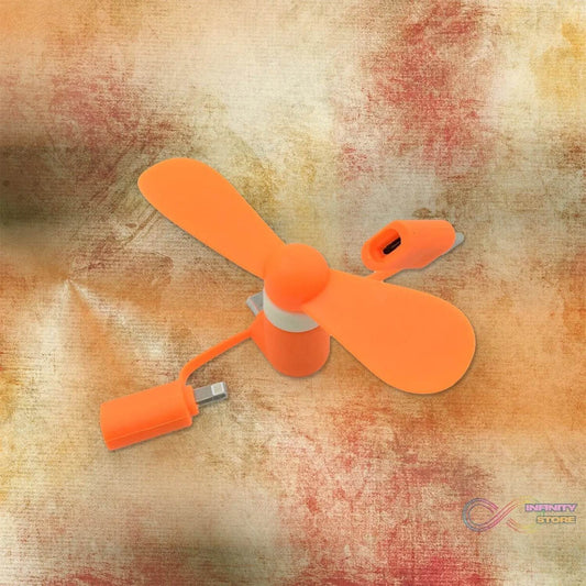 3-in-1 Mini Fan: Portable Cooling for Android, iPhone & Type-C (1 Pc) - infinityexculsivestore.com