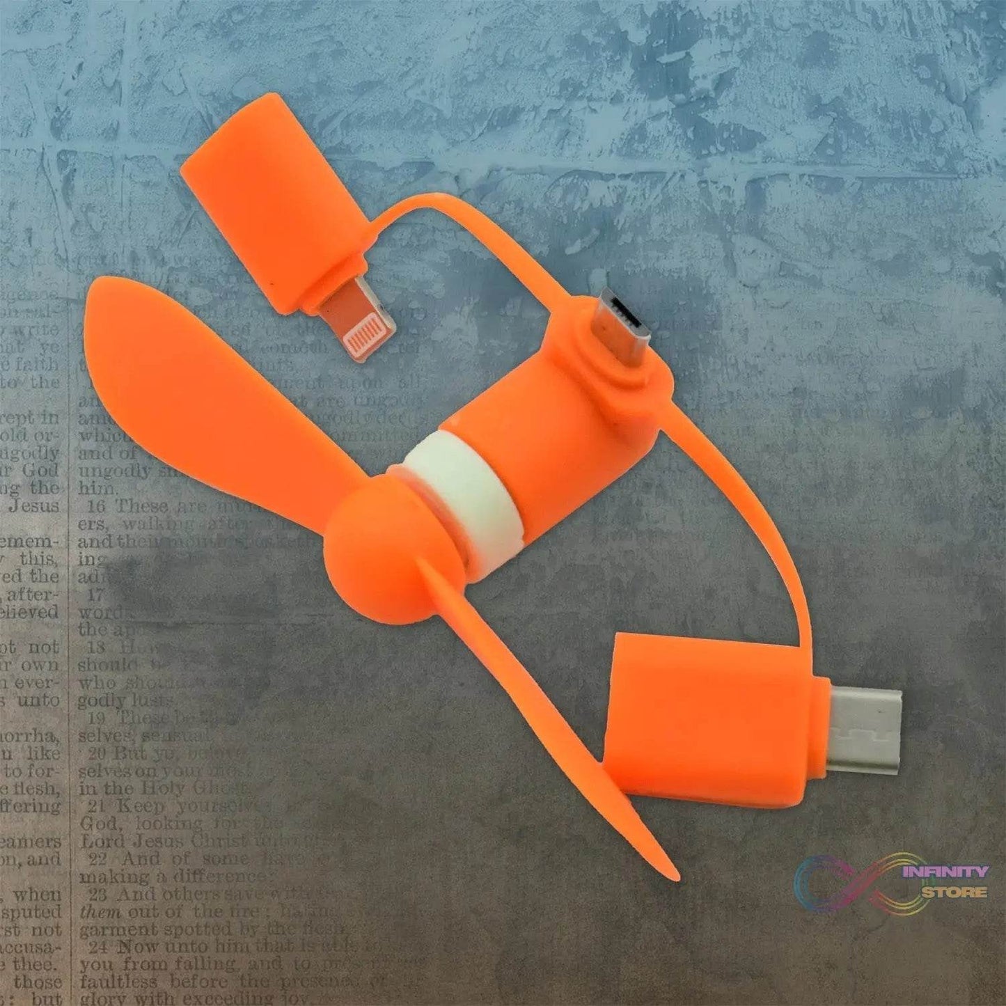 3-in-1 Mini Fan: Portable Cooling for Android, iPhone & Type-C (1 Pc) - infinityexculsivestore.com