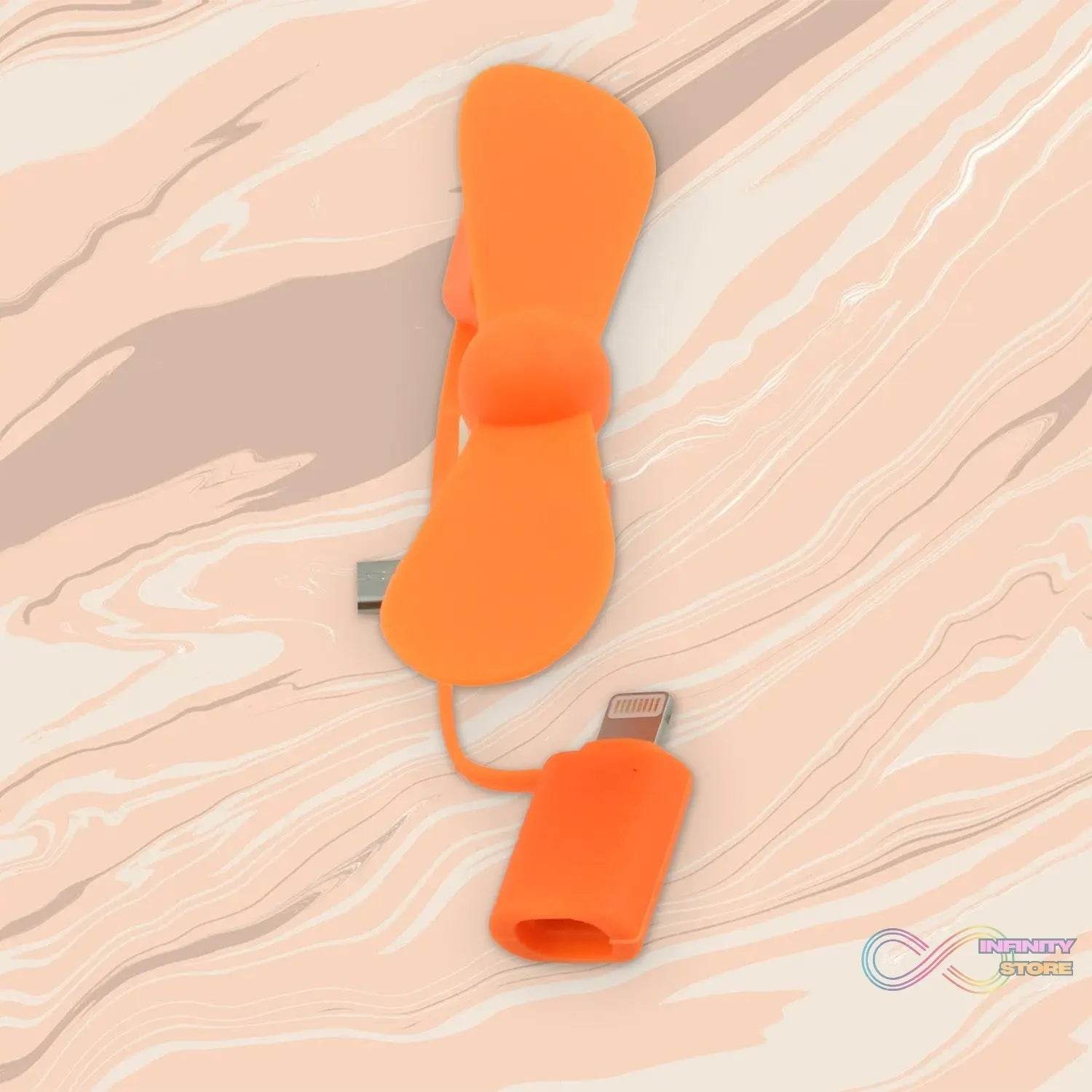 3-in-1 Mini Fan: Portable Cooling for Android, iPhone & Type-C (1 Pc) - infinityexculsivestore.com