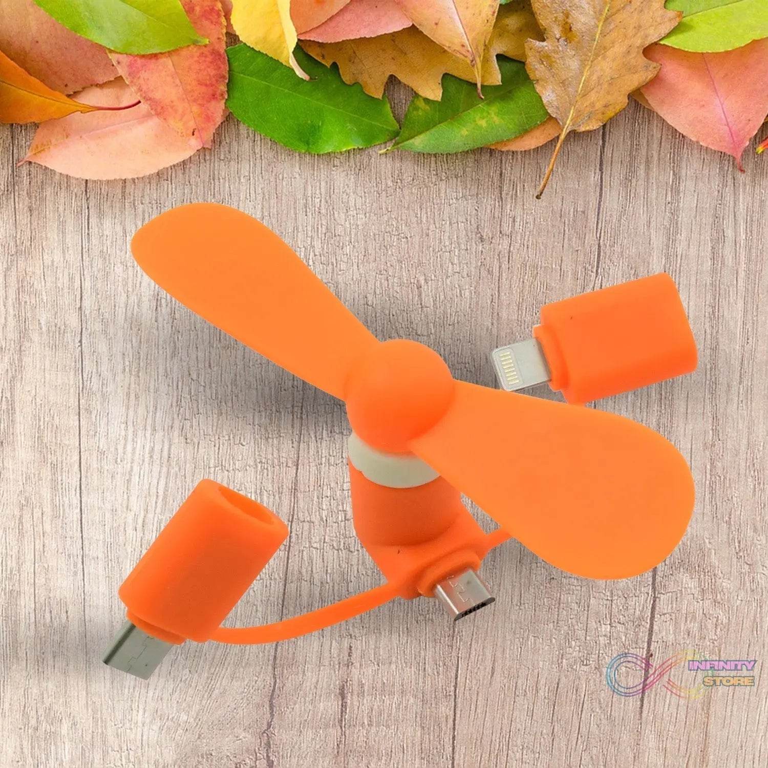 3-in-1 Mini Fan: Portable Cooling for Android, iPhone & Type-C (1 Pc) - infinityexculsivestore.com