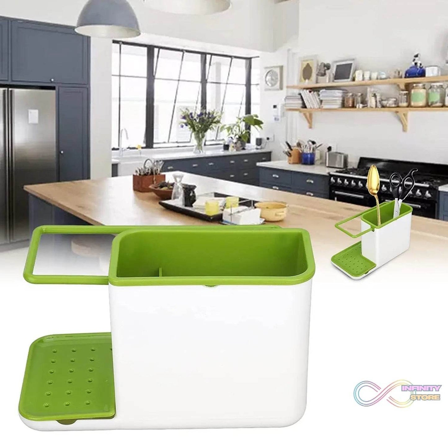 3-in-1 Plastic Sink Stand for Kitchen Use - infinityexculsivestore.com