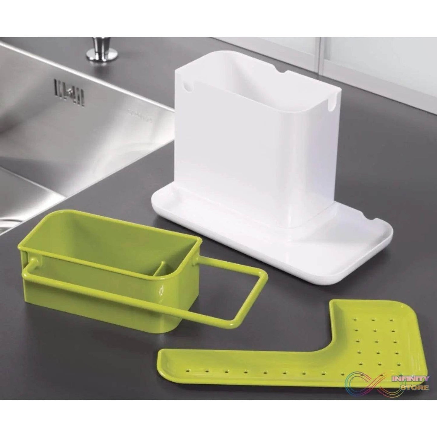 3-in-1 Plastic Sink Stand for Kitchen Use - infinityexculsivestore.com