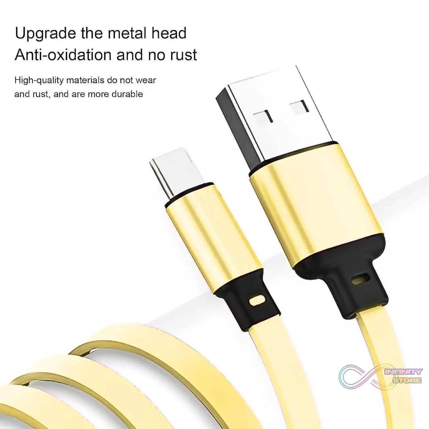 3 in 1 Retractable Charger Charging Cable (1 Pc / Mix Color) - infinityexculsivestore.com