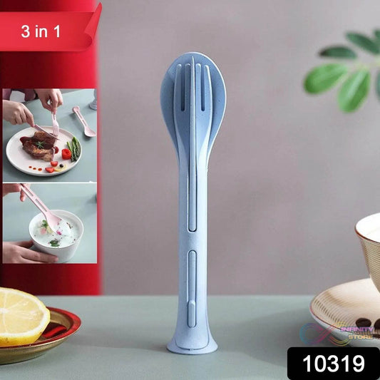 3 in 1 Reusable Spoon, Knife Forks Tableware, Spoon (3 Pcs Set) - infinityexculsivestore.com