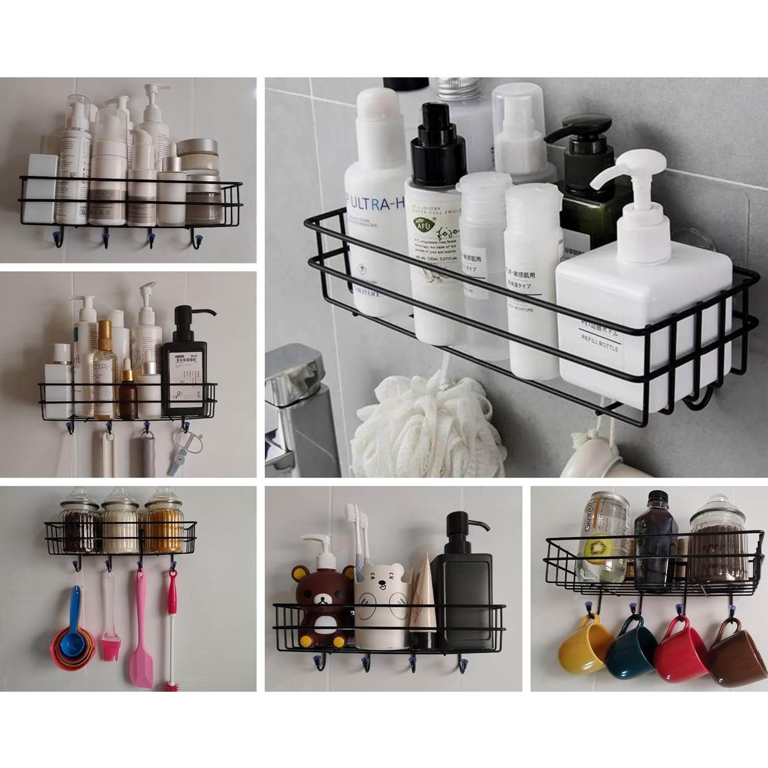 3 in 1 Shower Shelf Rack for storing and holding various household stuffs and items etc. - infinityexculsivestore.com